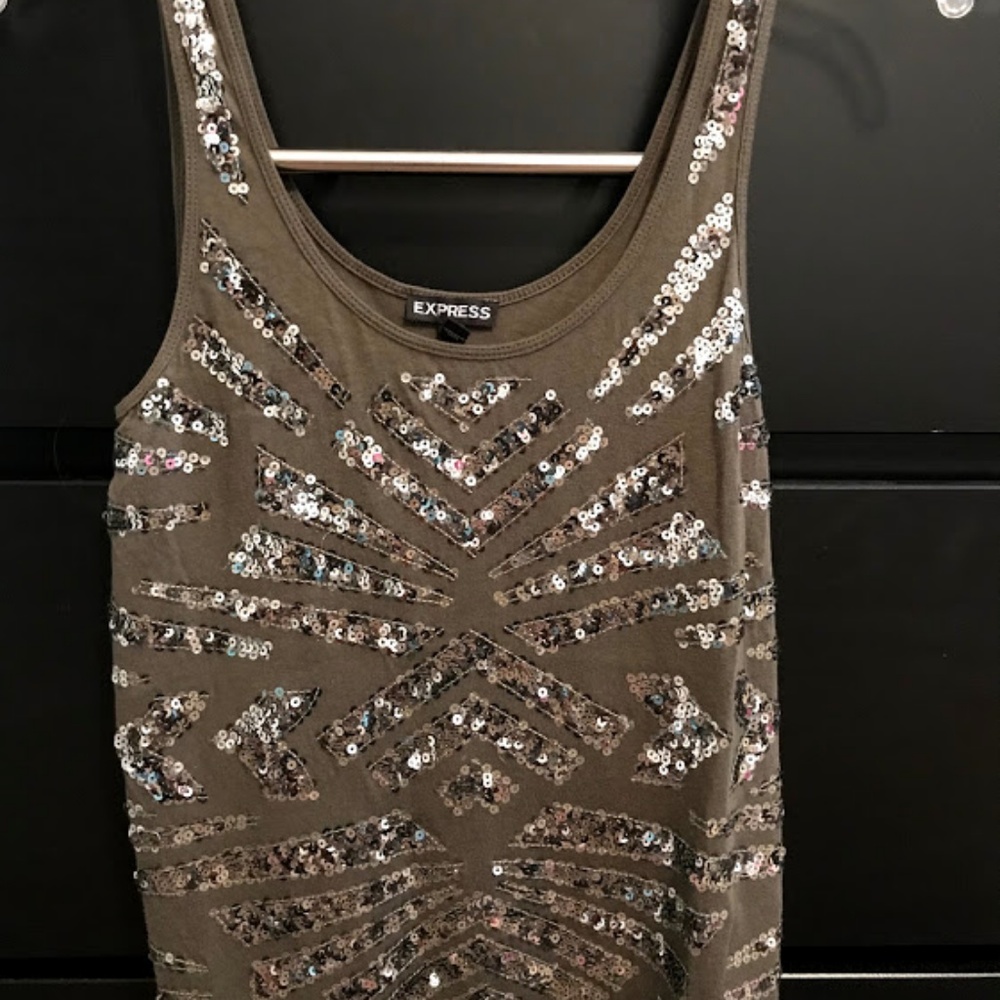 Olive Green Dressy Tank